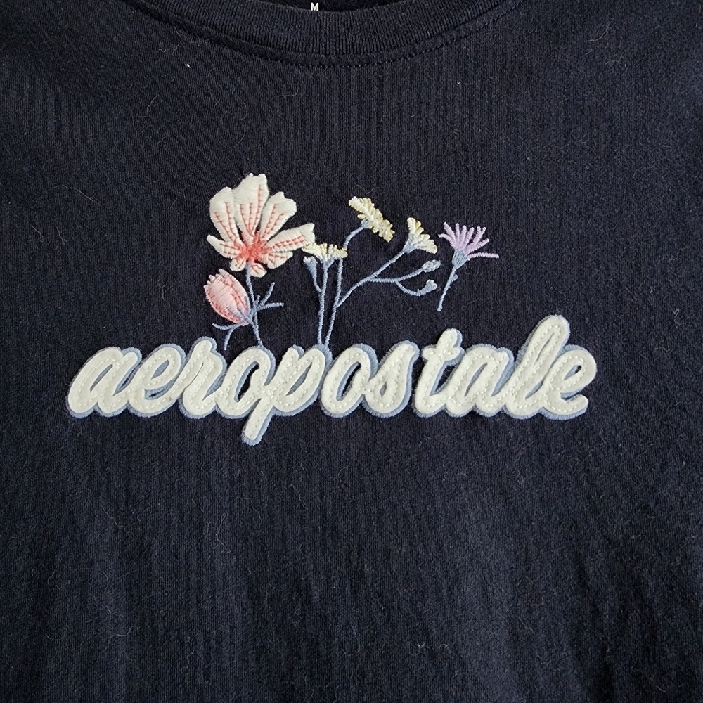 Aeropostale Women's Navy Blue Graphic Short Sleeve Tee Size M - Picture 6 of 11